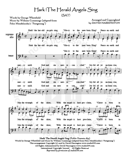 "Hark The Herald Angels Sing" - SAT chart