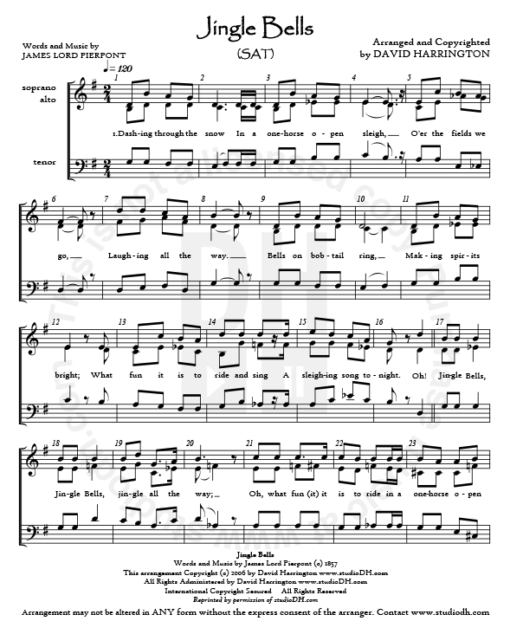 "Jingle Bells" - SAT chart