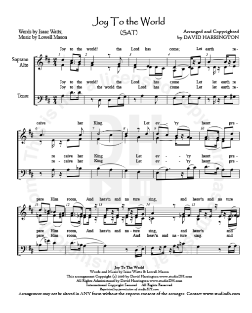 "Joy To The World" - SAT chart