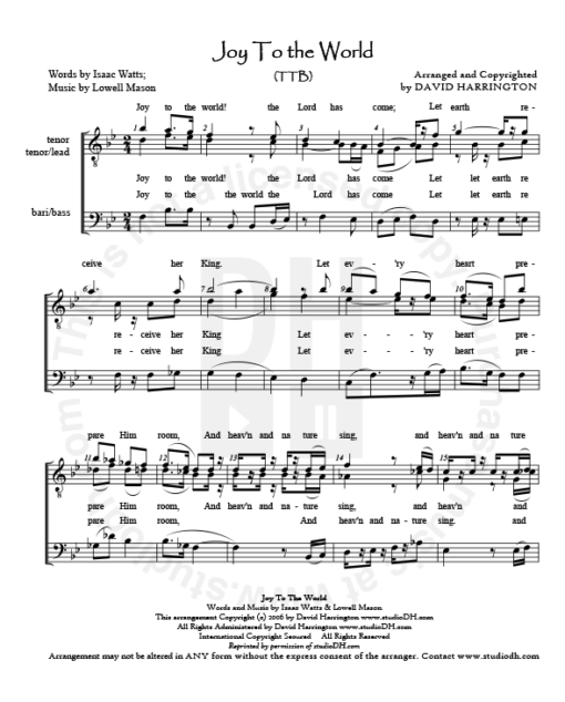 "Joy To The World" - TTB chart